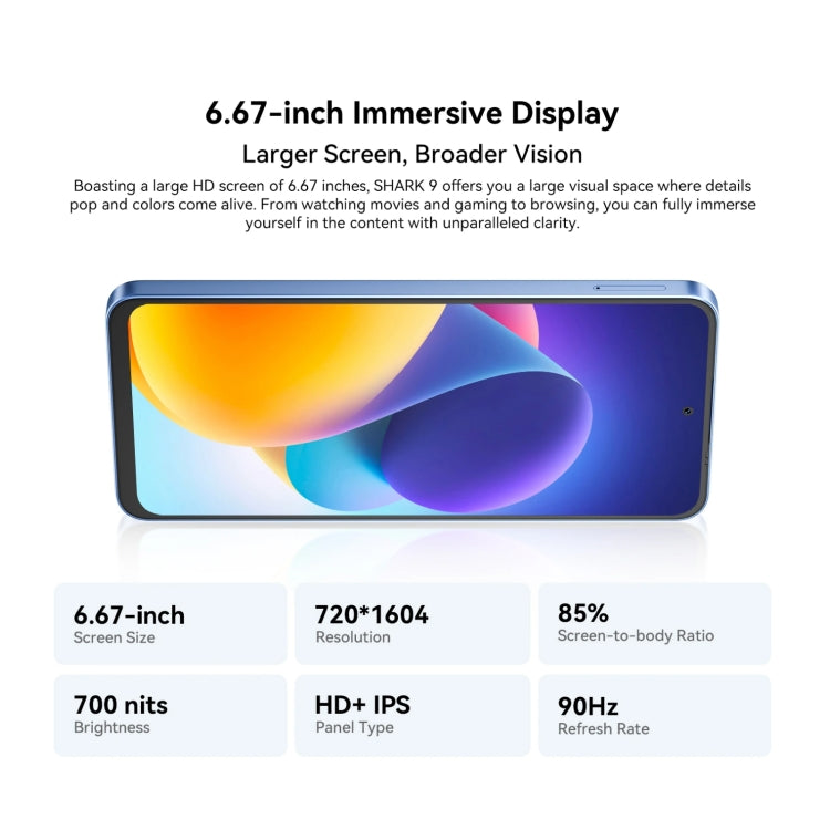 Blackview SHARK 9, 8GB+256GB, 6.67 inch Android 14 Unisoc T820 Octa Core, Network: 5G Blackview SHARK 9, 8GB+256GB, 6.67 inch Android 14 Unisoc T820 Octa Core, Network: 5G